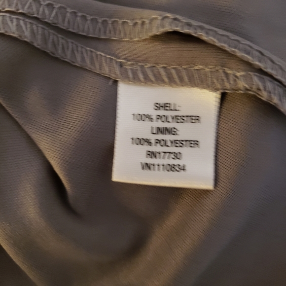 *Merona One Shoulder Elastic Waist Midi Dress Size Medium Sleeveless Grey - Picture 6 of 7